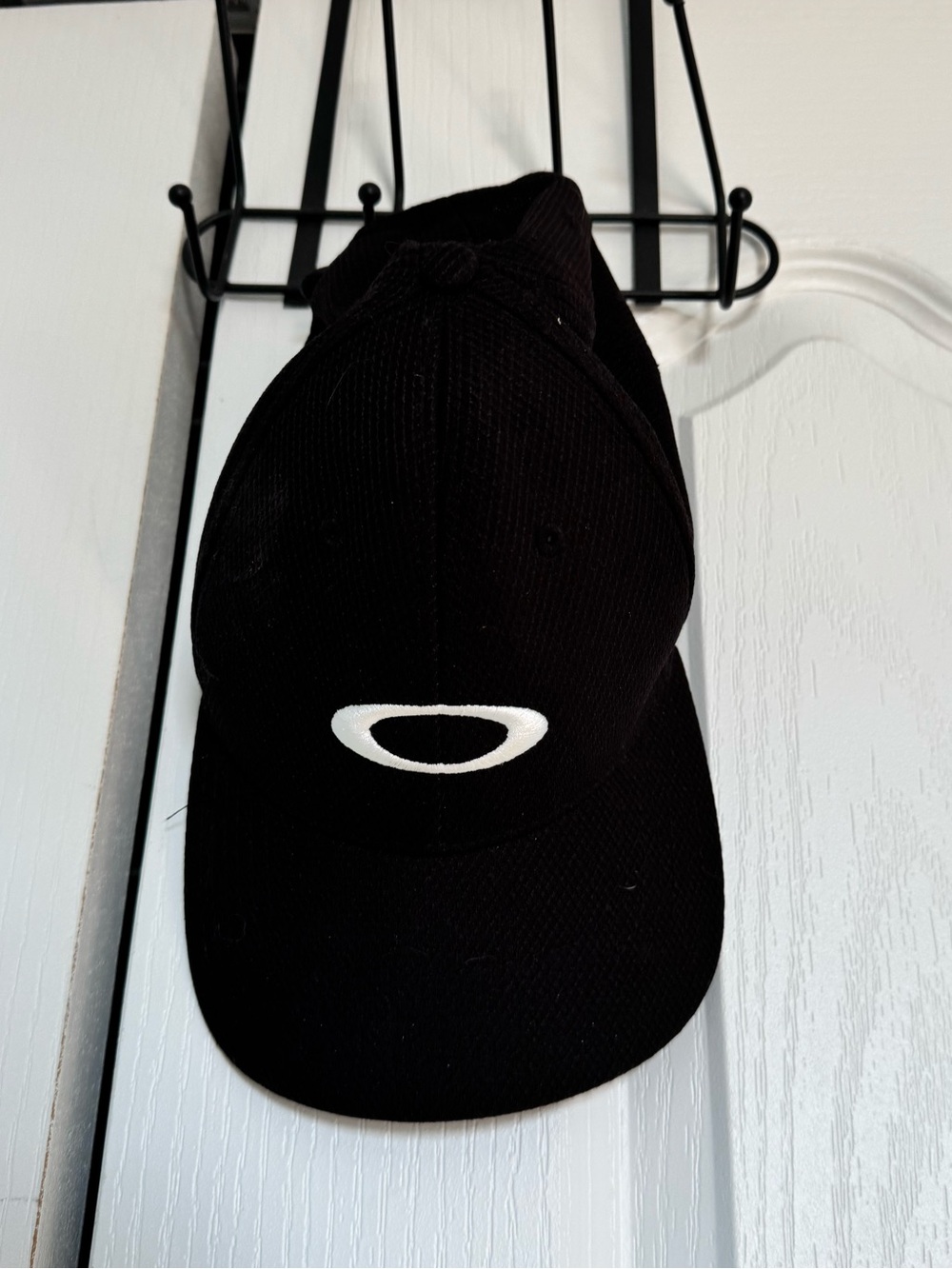 Oakley Black Hat with White Oval Logo